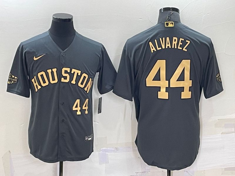 Men Houston Astros #44 Alvarez Grey 2022 All Star Nike MLB Jerseys